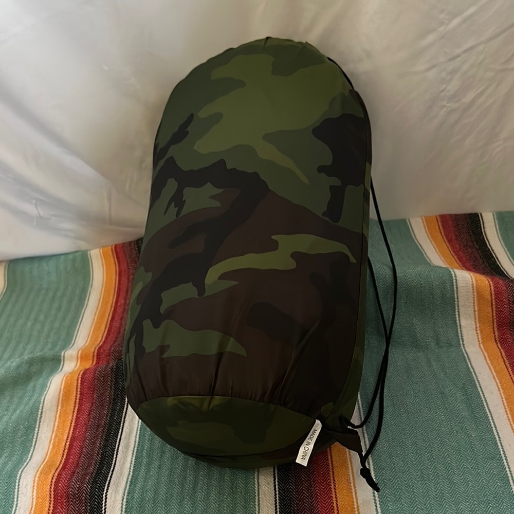 Camouflage Sleeping Bag with Duffel
